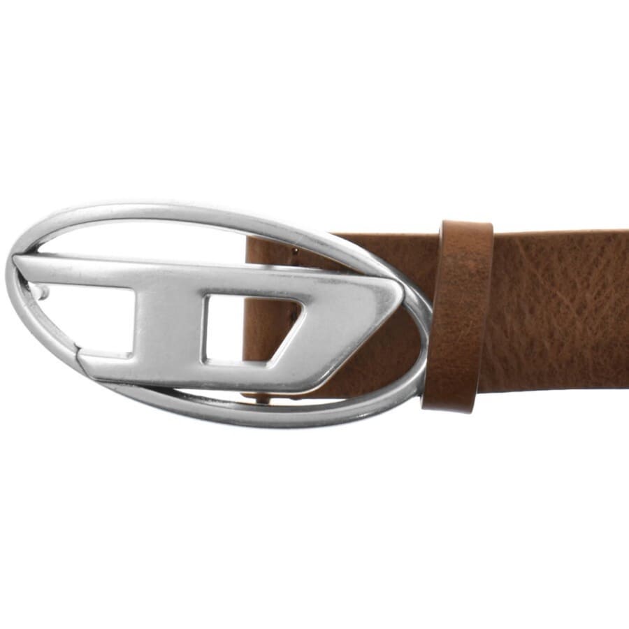 Diesel Oval Logo Belt Brown | Mainline Menswear United States